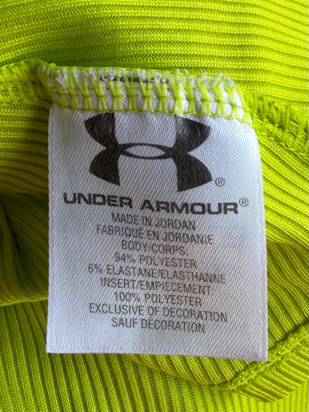 •Under Armour• Lime Green Ribbed Racerback Tank - Size Medium - Picture 6 of 8